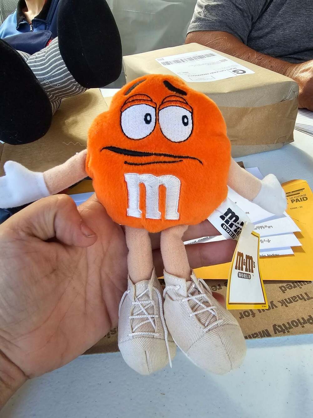 M&M's World Orange M&M Plush Toy With Shoes
